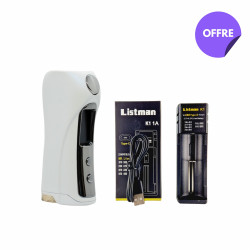 Pack Starter S Mod White – Mod 80W + Chargeur Listman | KSLVAPOR