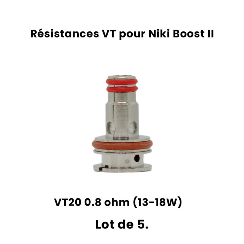 Résistances VT – Niki Boost II | 0.8Ω & 0.4Ω Résistances VT – Niki Boost II | 0.8Ω & 0.4Ω